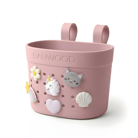 Banwood Fietsmandje Pin & Ride | Dusty Rose