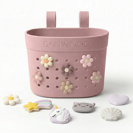 Banwood Fietsmandje Pin & Ride | Dusty Rose