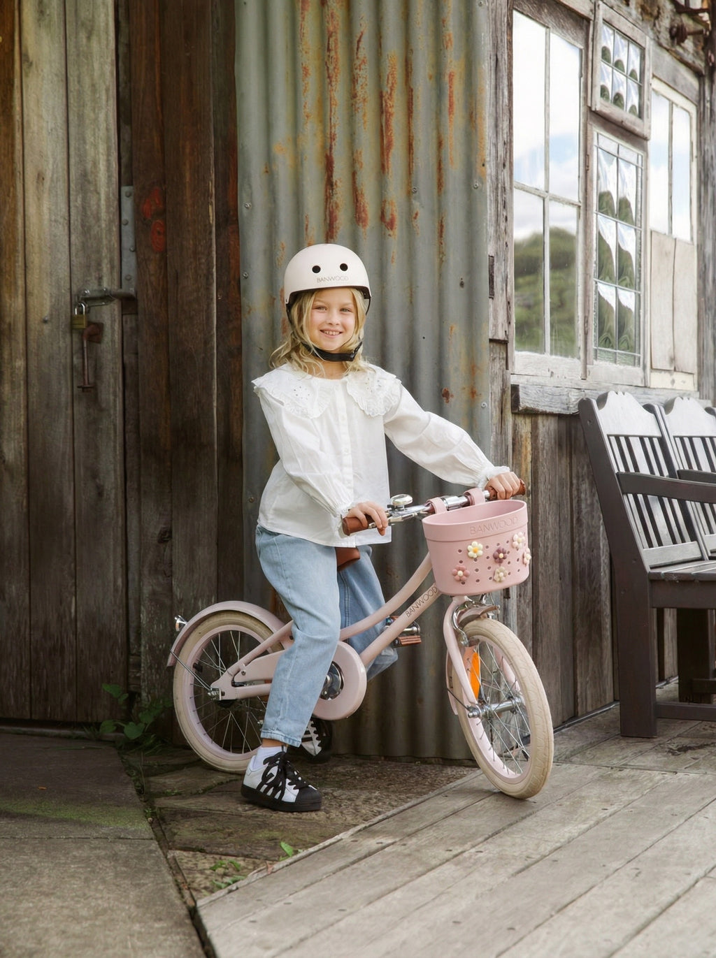 Banwood Fietsmandje Pin & Ride | Dusty Rose
