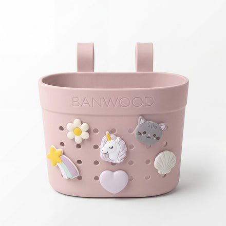 Banwood Fietsmandje Pin & Ride | Faded Pink