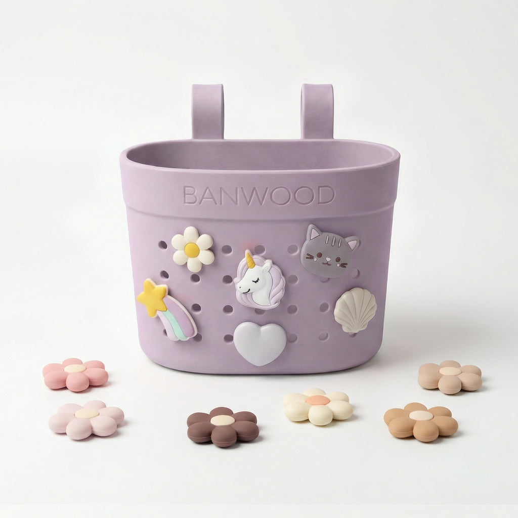 Banwood Fietsmandje Pin & Ride | Lavendel