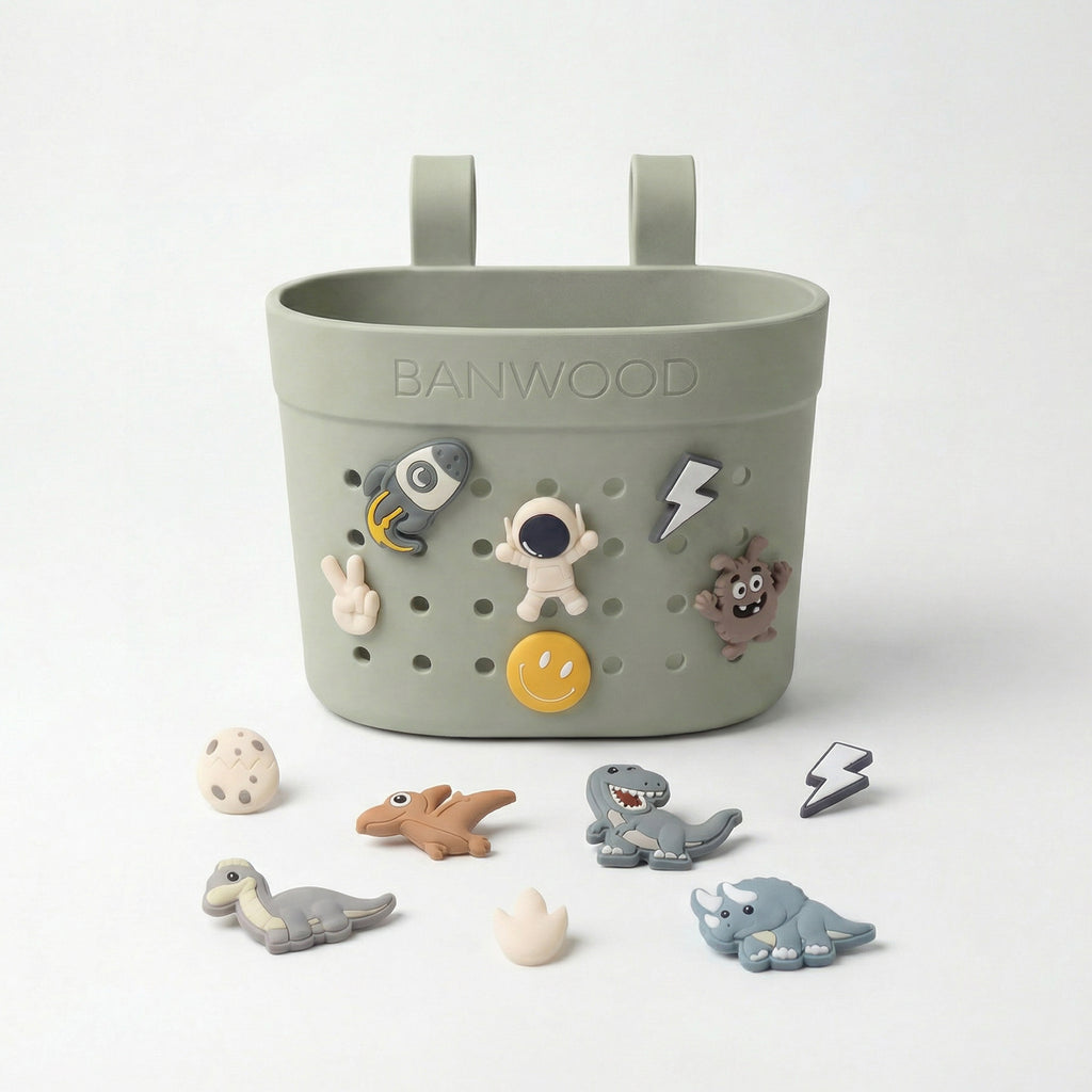 Banwood Fietsmandje Pin & Ride | Olive