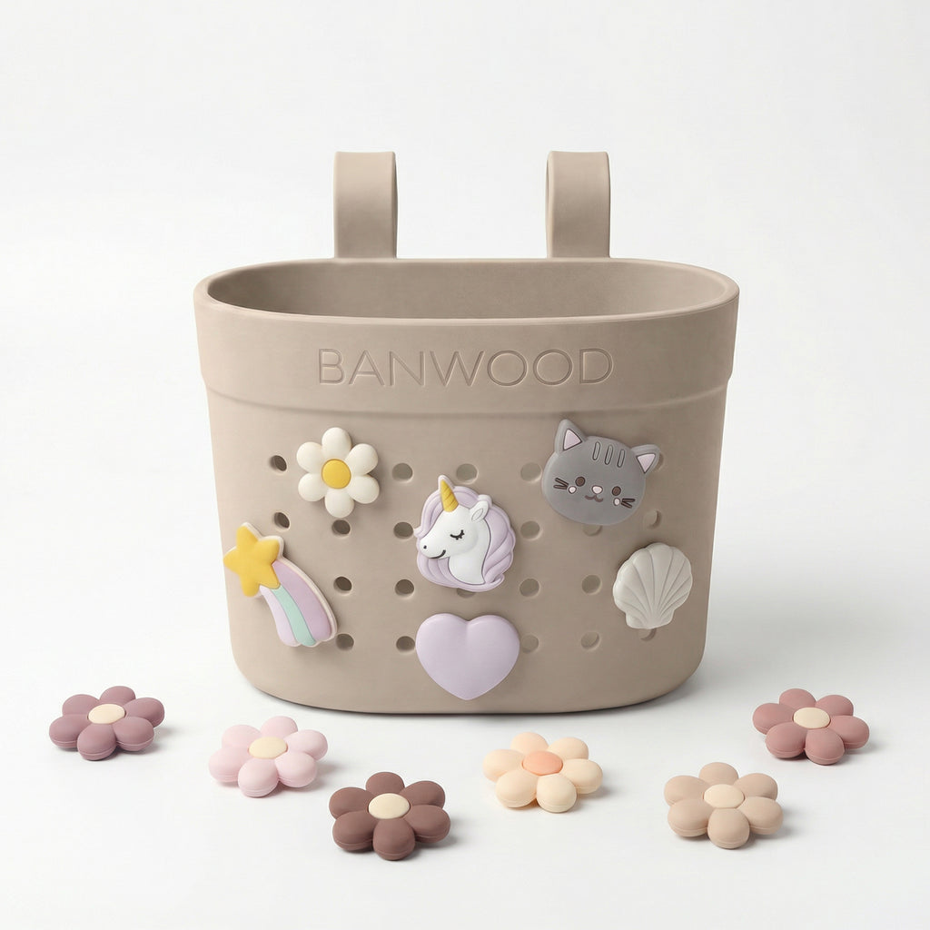 Banwood Fietsmandje Pin & Ride | Sand