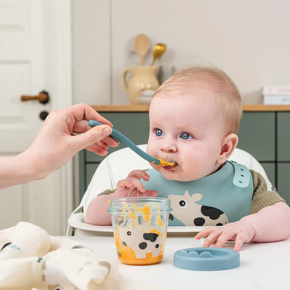 Done By Deer Babyvoeding Bewaarpotjes 2ST Tiny Farm Blue