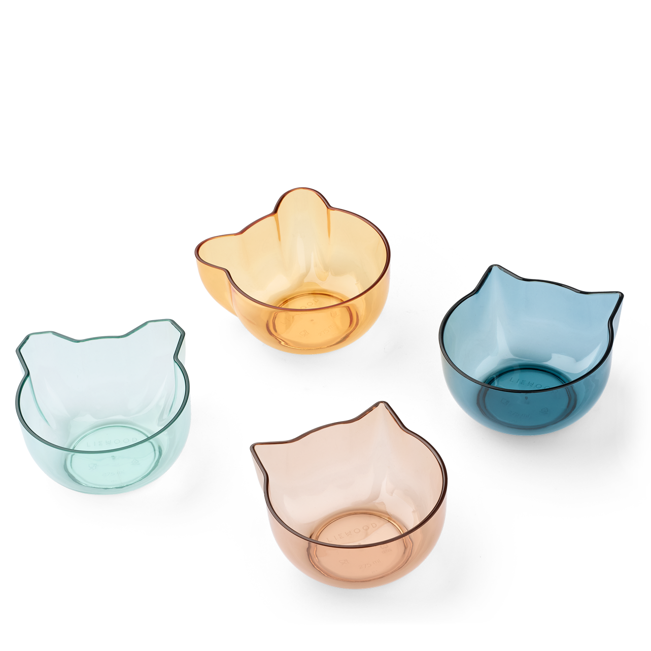 * Liewood Berno Tritan Bowl 275ml 4-Pack | Indigo Multi Mix