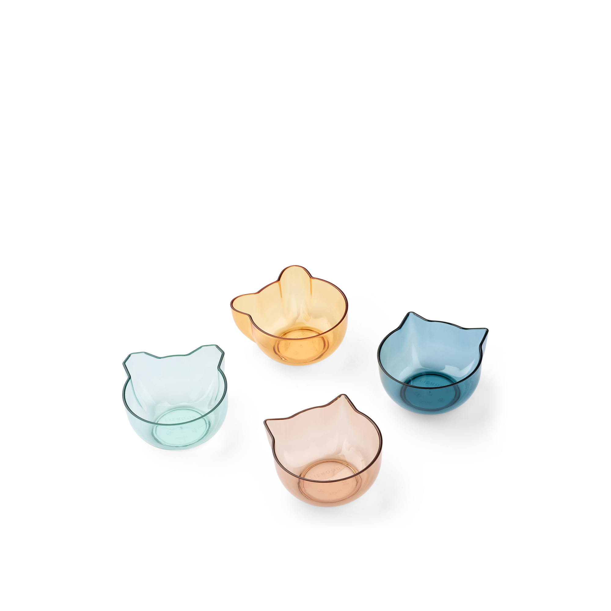 Liewood Berno Tritan Bowl 275ml 4-Pack | Indigo Multi Mix