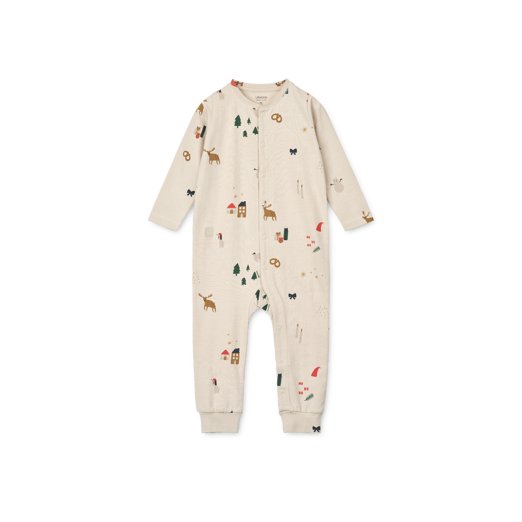 Liewood Birk Printed Pyjamas Jumpsuit | Holiday / Sandy