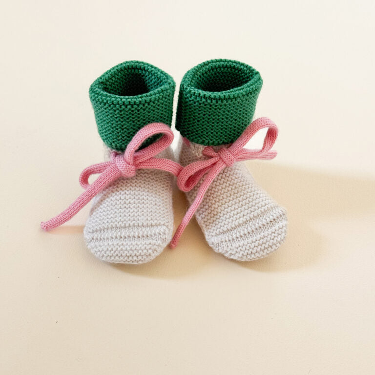 Hvid Booties 9-15M | Cream/Grass