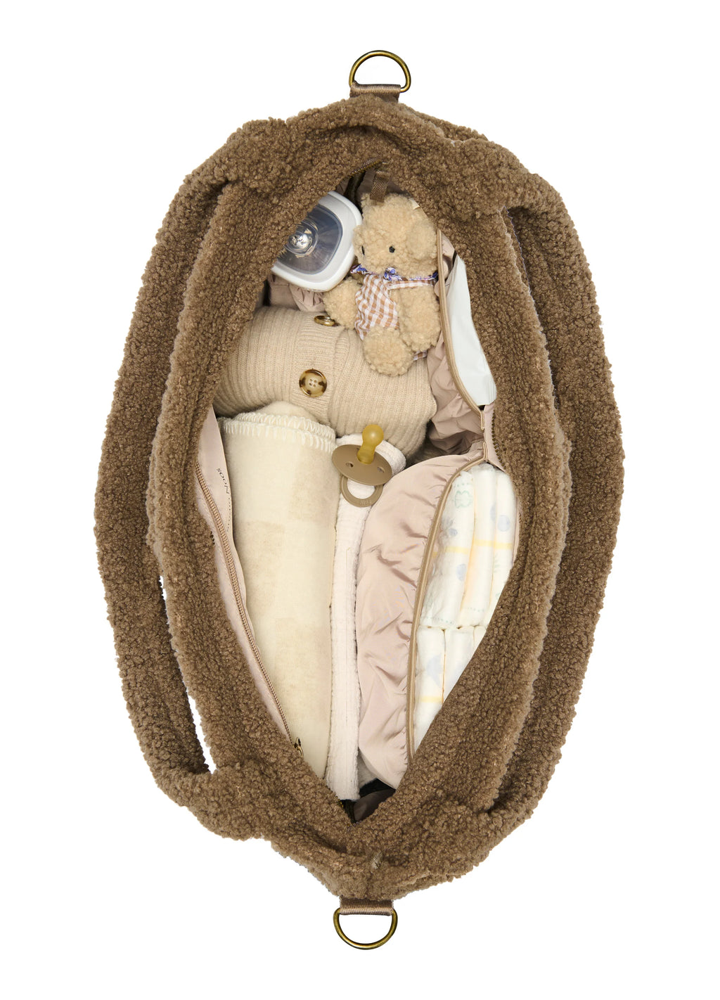Studio Noos Brown Teddy Diaper Bag Luiertas Met Rits