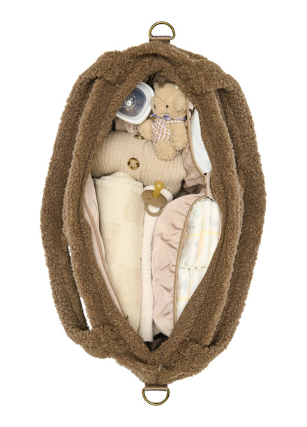 Studio Noos Brown Teddy Diaper Bag Luiertas Met Rits