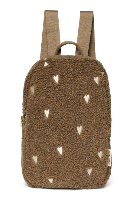 Studio Noos Brown Teddy Hearts Mini Rugzakje