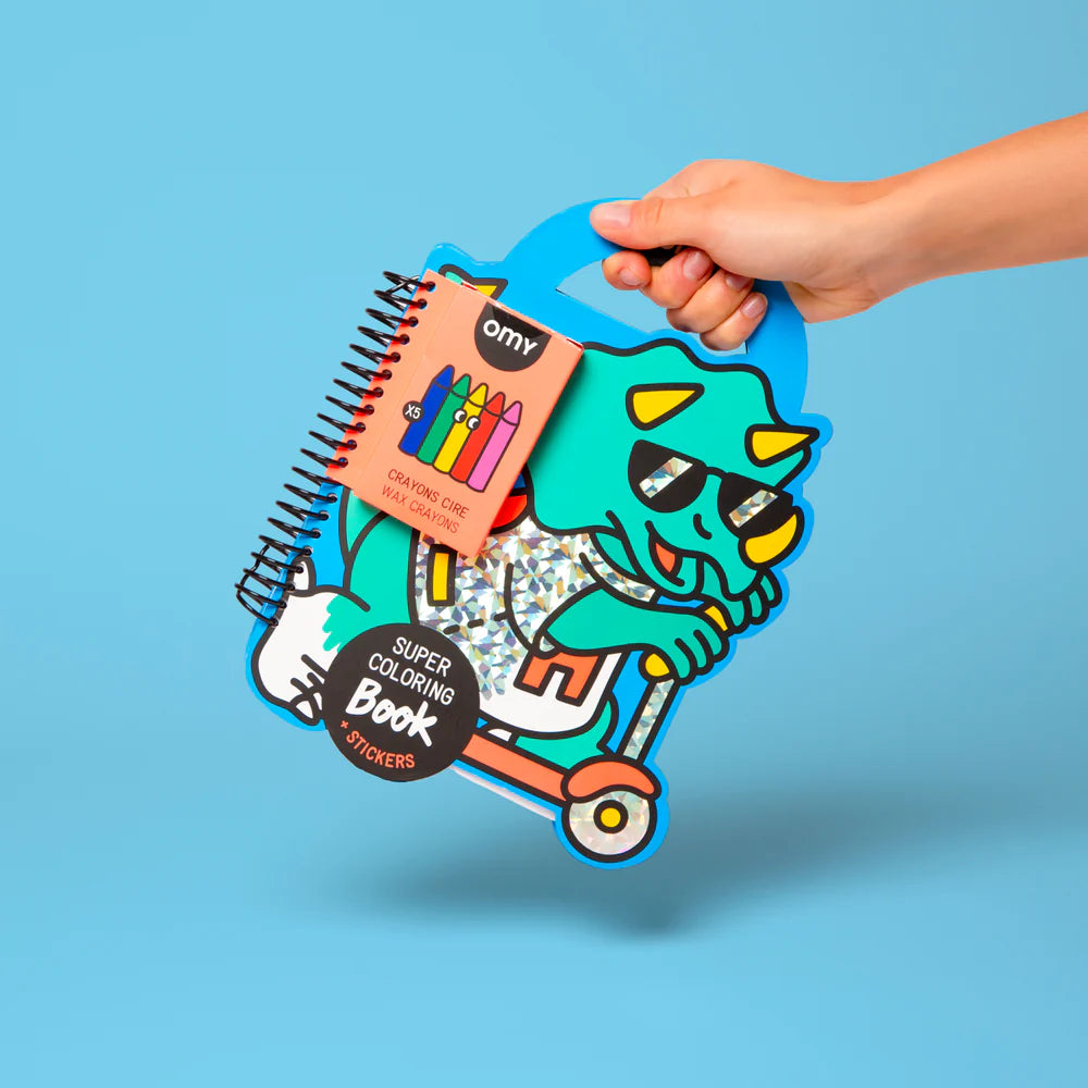 Omy Super Kleur- & Stickerboek | Dino