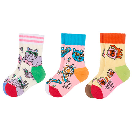 Hello Hossy Kousen Socks Cats Set 3 paar
