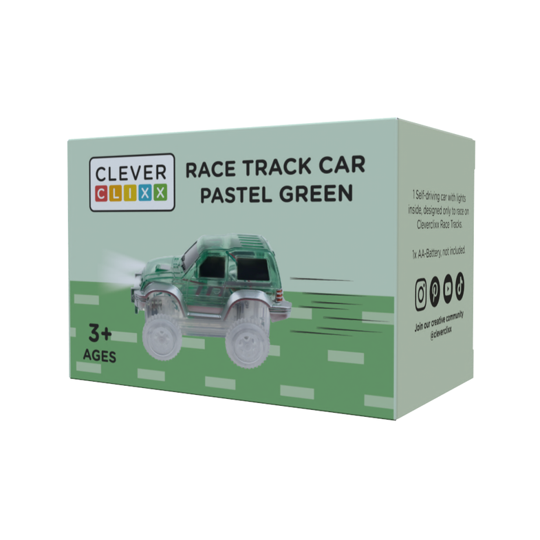 Cleverclixx Race Track Car Green - PRE ORDER 23/02