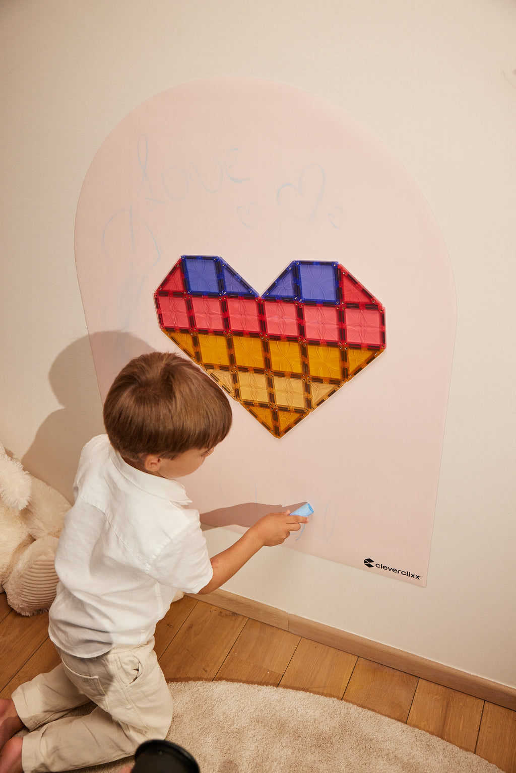 Cleverclixx Magnetische Muursticker 95x75cm | Dream Pink