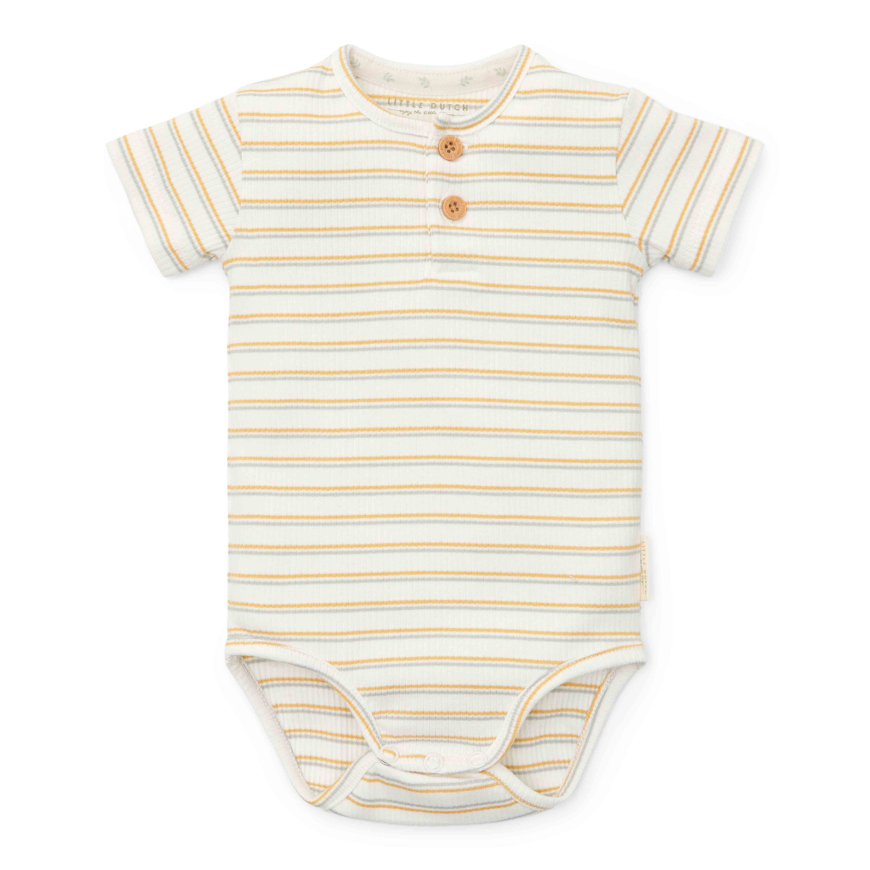 Little Dutch Newborn Noos Little Farm Romper Korte Mouw | Multi Streep