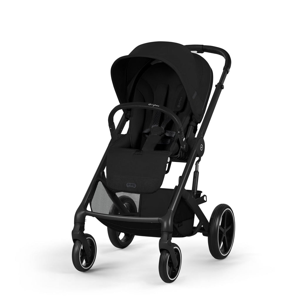 CYBEX Balios S Lux Moon Black zwart frame met omkeerbare wandelwagenzitting, De Gele Flamingo