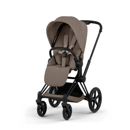 CYBEX Priam incl. Foldable Carry Cot | Coconut Brown (Matt Black Frame)