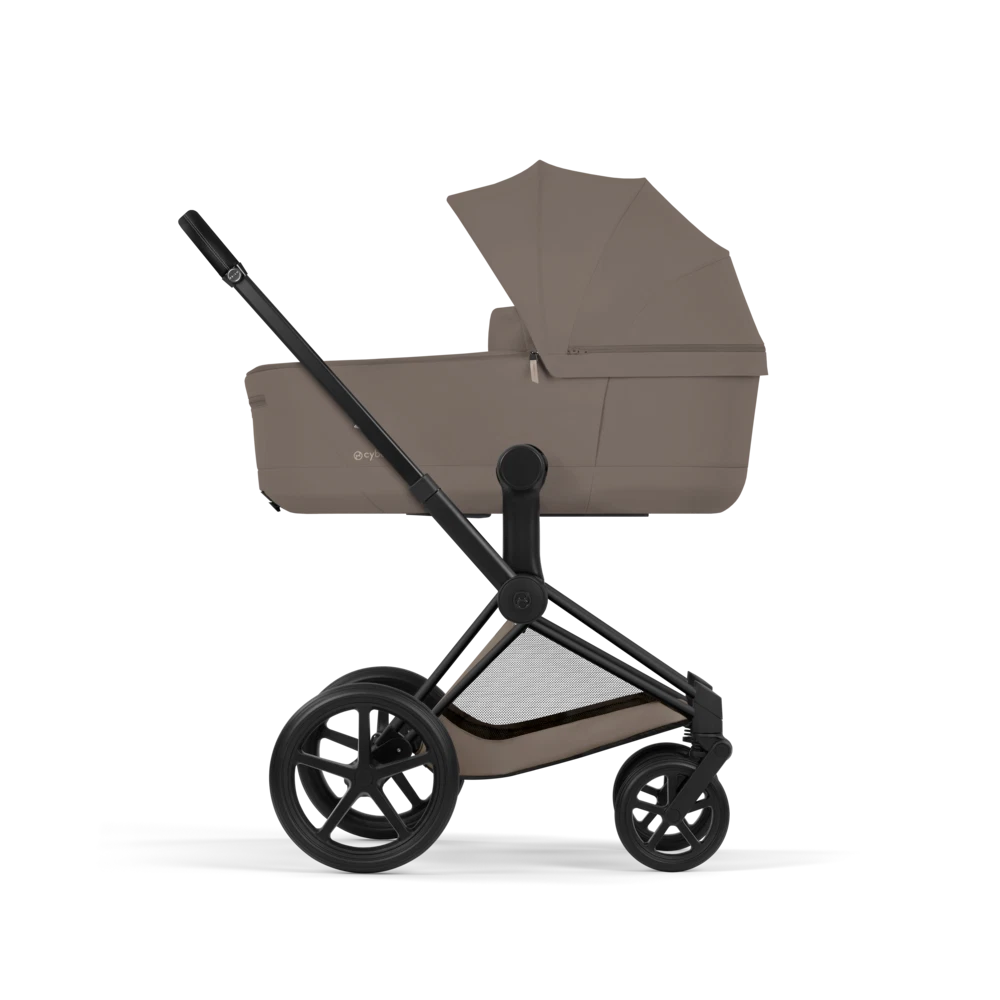 CYBEX Priam incl. Foldable Carry Cot | Coconut Brown (Matt Black Frame)