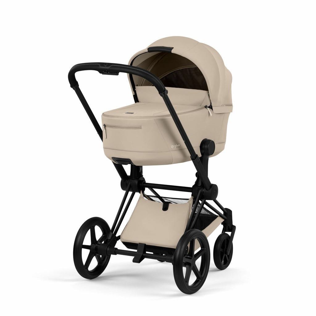 CYBEX Buggy Priam Comfort Matt Black incl. Foldable Carry Cot Cozy Beige