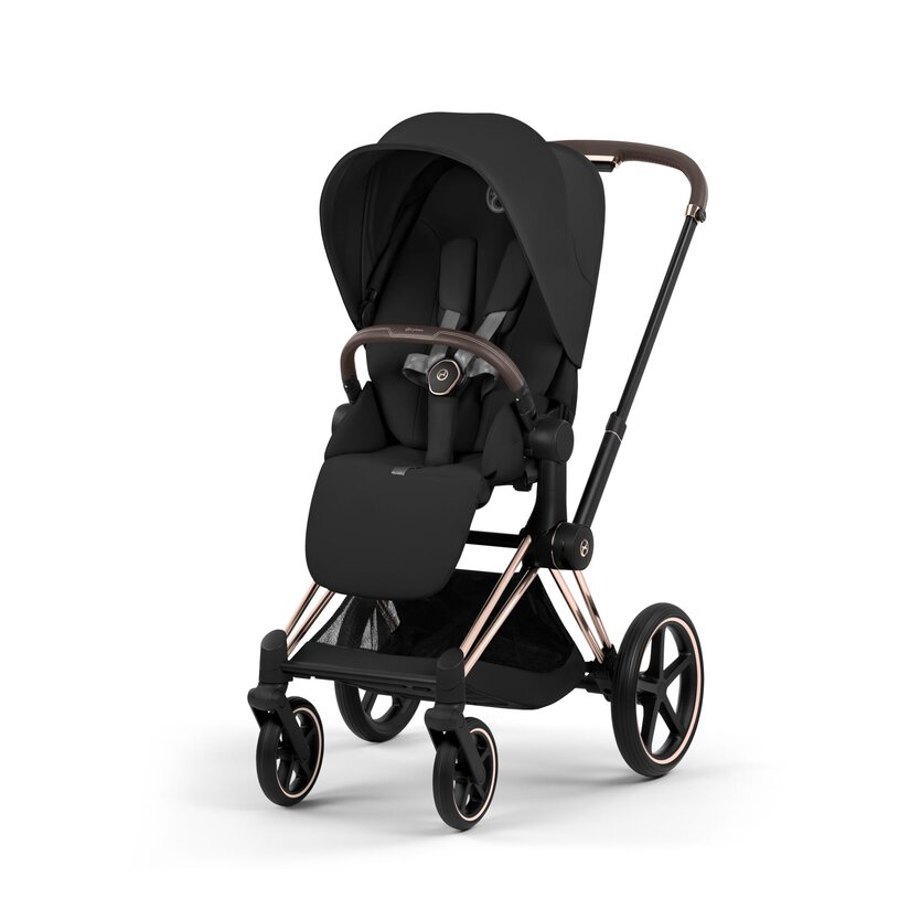 CYBEX Buggy Priam Comfort Rosegold incl. Foldable Carry Cot Sepia Black
