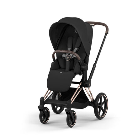 CYBEX Priam incl. Foldable Carry Cot | Sepia Black (Rosegold Frame)