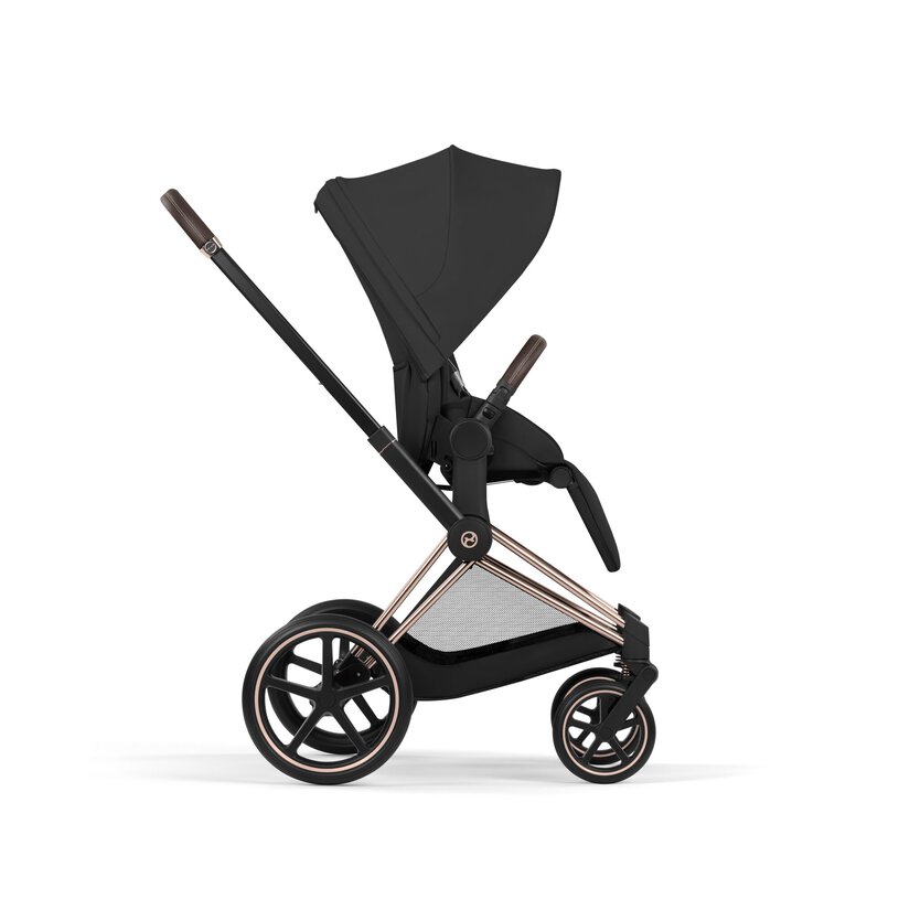 CYBEX Buggy Priam Comfort Rosegold incl. Foldable Carry Cot Sepia Black