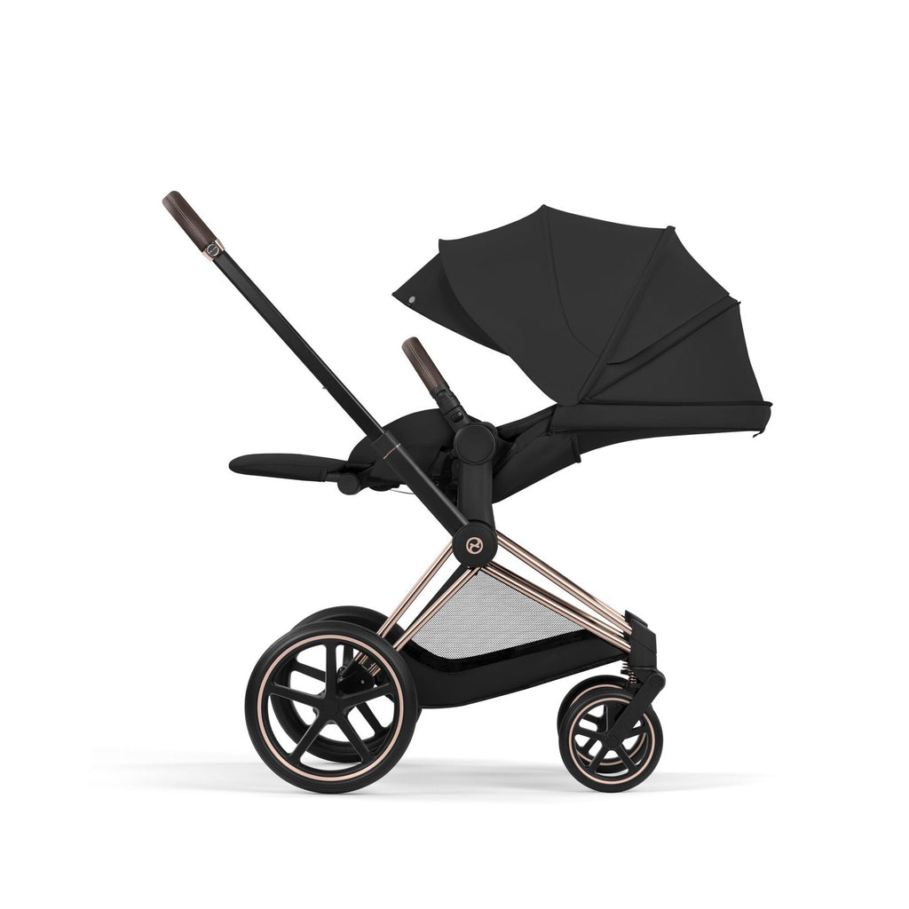 CYBEX Priam incl. Foldable Carry Cot | Sepia Black (Rosegold Frame)
