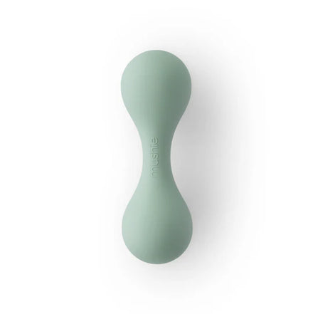 Mushie Silicone Baby Rattle Toy Rammelaar | Cambridge Blue