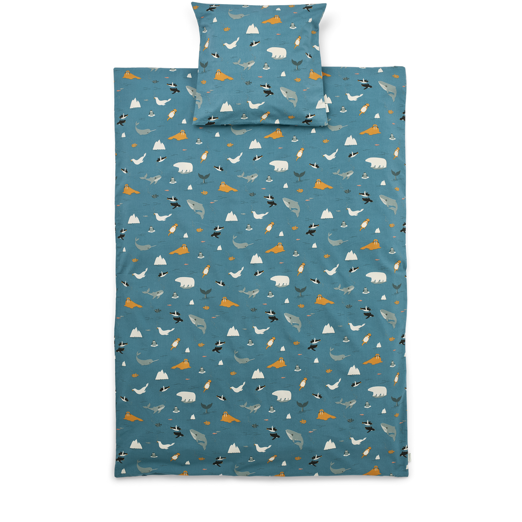 Liewood Carl Adult Printed Bedset | Arctic Sea / Ocean View