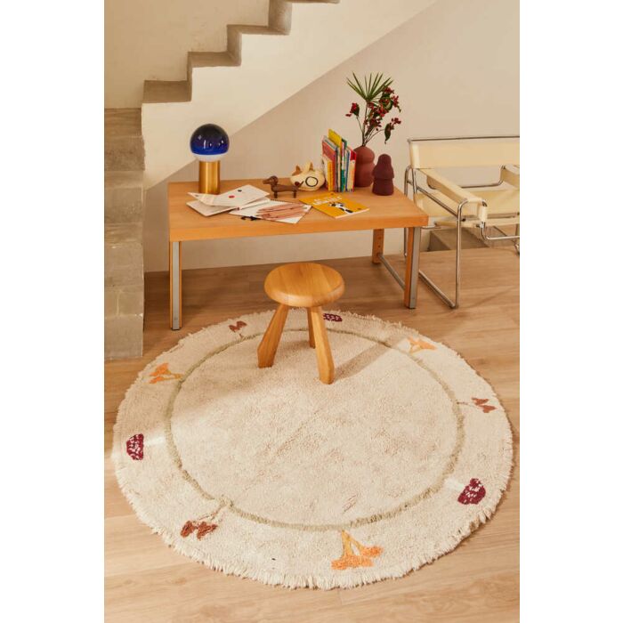 * Lorena Canals Machinewasbaar Tapijt Rond Rug Ø140cm | Chanterelle