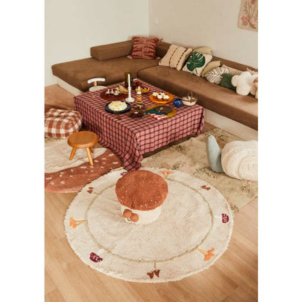 * Lorena Canals Machinewasbaar Tapijt Rond Rug Ø140cm | Chanterelle