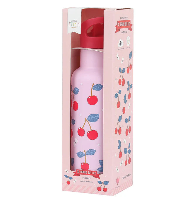 A Little Lovely Company Stainless Steel Drinkfles XL | Kersen