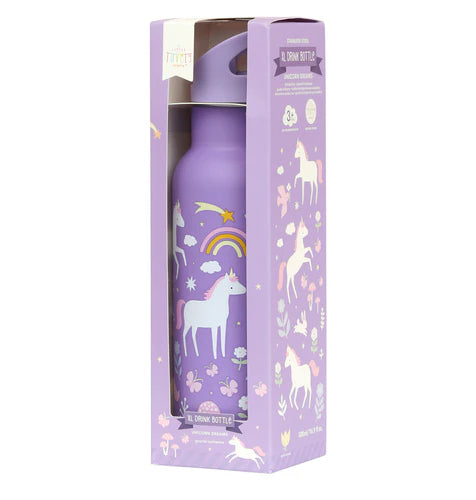A Little Lovely Company Stainless Steel XL Drinkfles | Unicorn Dreams
