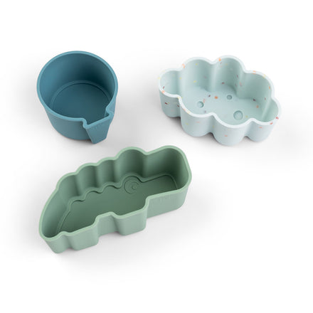 Done By Deer Silicone Vormen 3PCS | Happy Clouds Blue