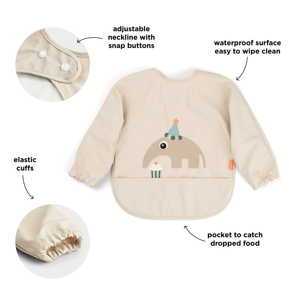 Done By Deer Slab Met Mouwen en Opvangzak | Celebration Sand