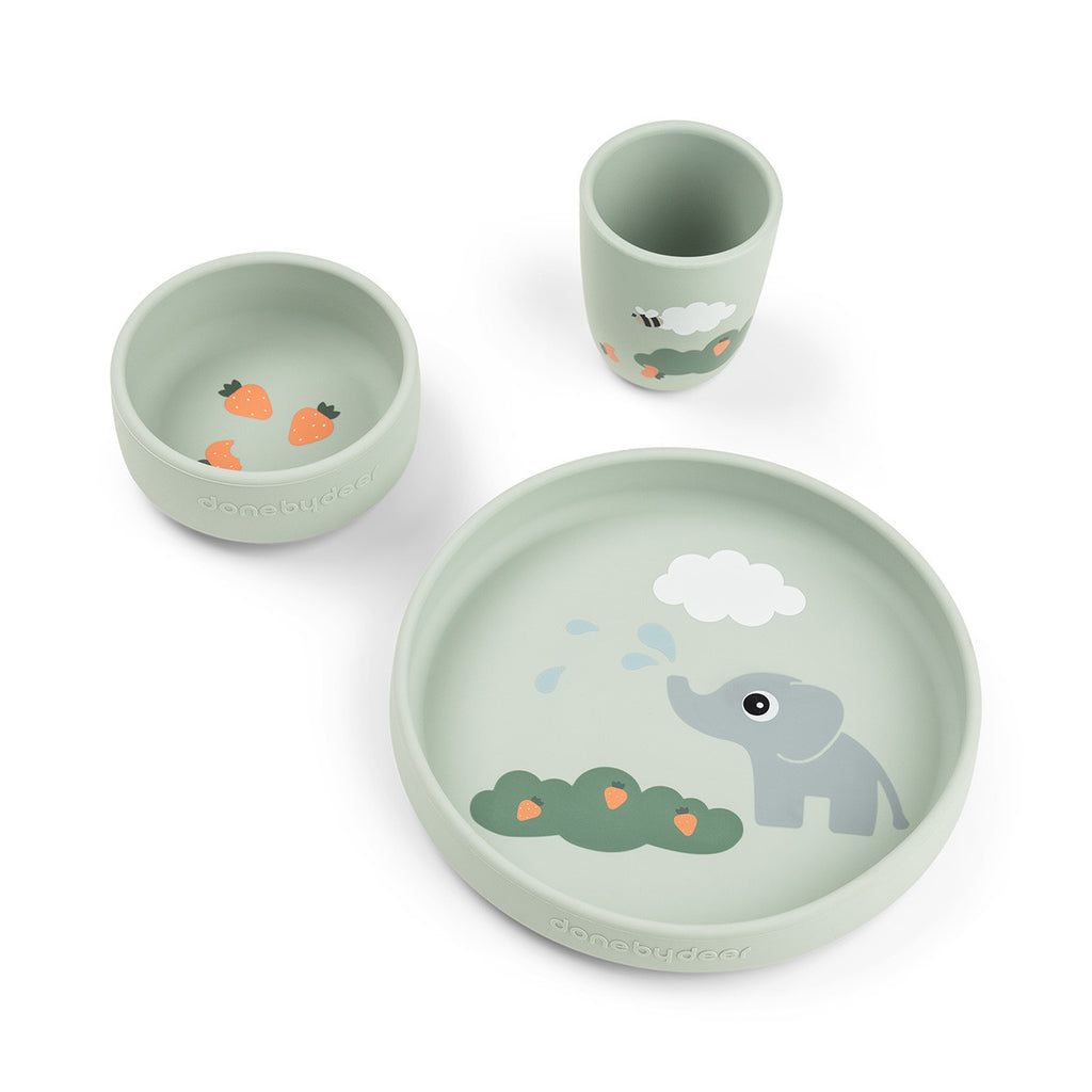 Done By Deer Stick & Stay Dinner Set | Elphee Green