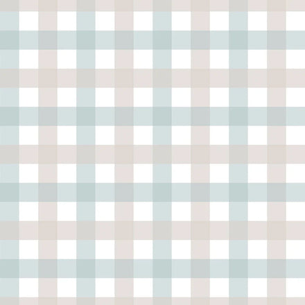 Dekornik Behang Provence Check Beige Blue Small