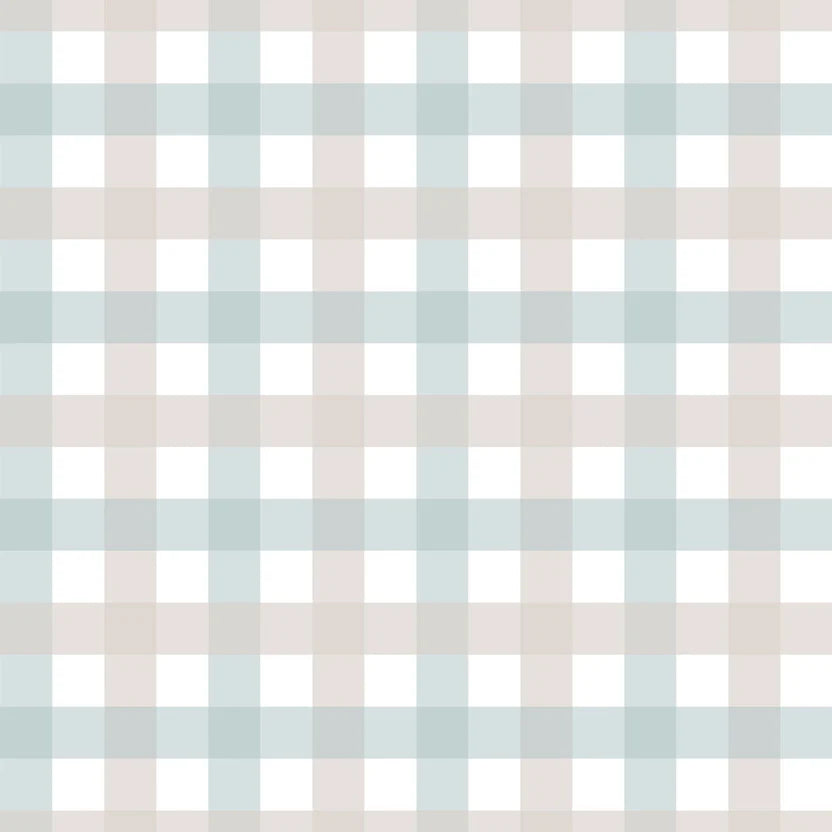 Dekornik Behang Provence Check Beige Blue Small