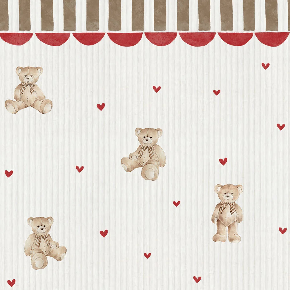 Dekornik Behang Teddy Bears With Ornament
