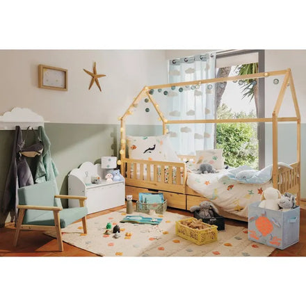 De Gele Flamingo Bedhuisje Brussels met 2 lades | Eénpersoons 90x190cm - ENKEL OPHALEN IN MAGAZIJN