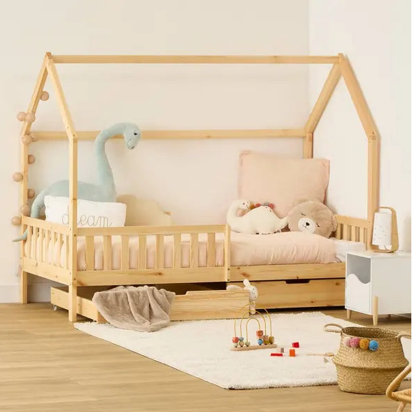 De Gele Flamingo Bedhuisje Brussels met 2 lades | Eénpersoons 90x190cm - ENKEL OPHALEN IN MAGAZIJN