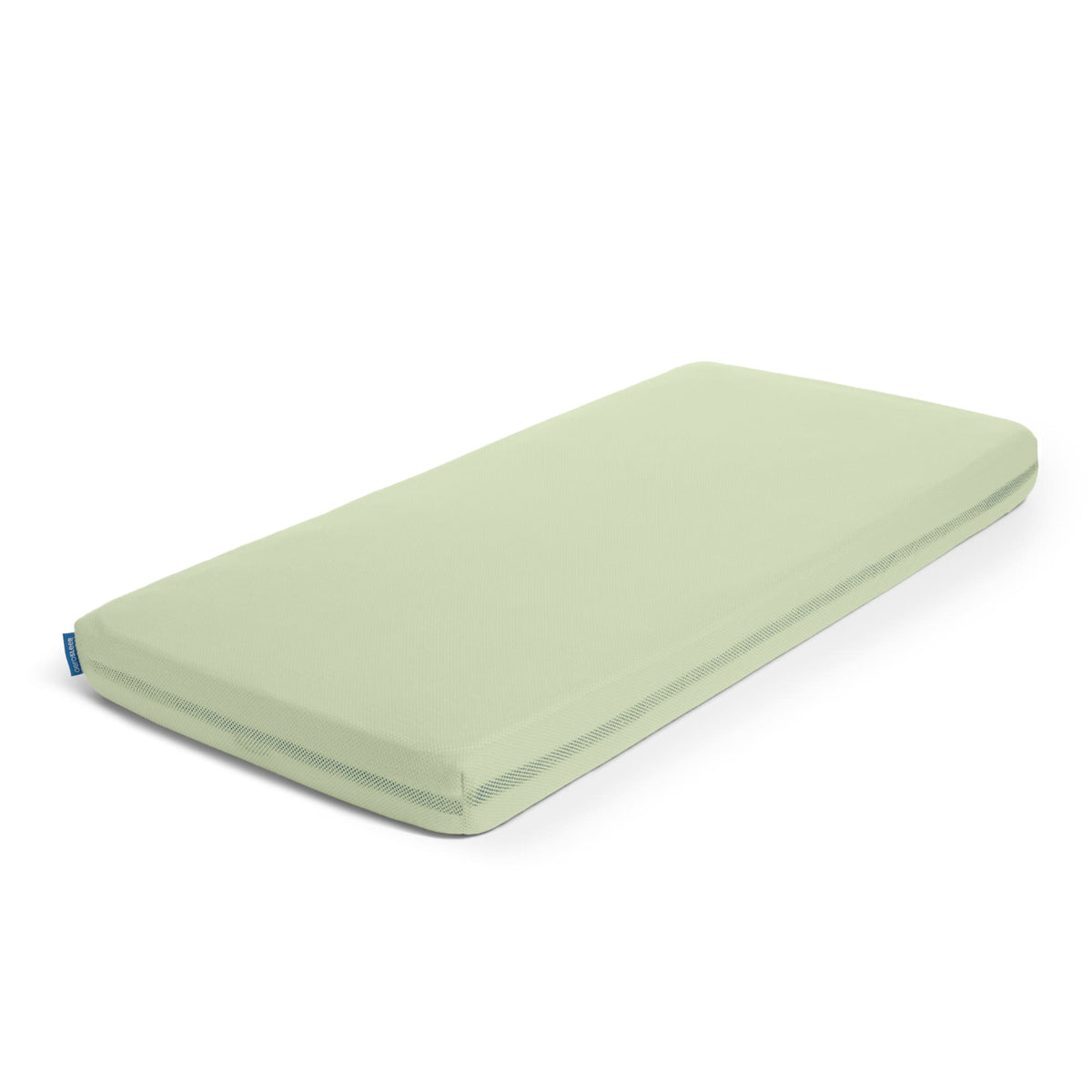 Aerosleep hoeslaken olive rond een matras, op witte achtergrond