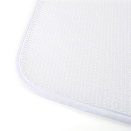 Aerosleep matrasbeschermer voor wieg, detail van de rand met 3D-mesh