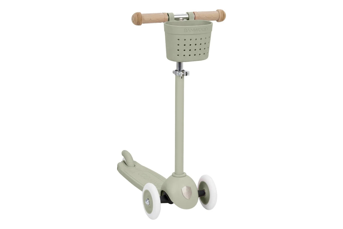 Banwood Eco Scooter Step in Olive op witte achtergrond