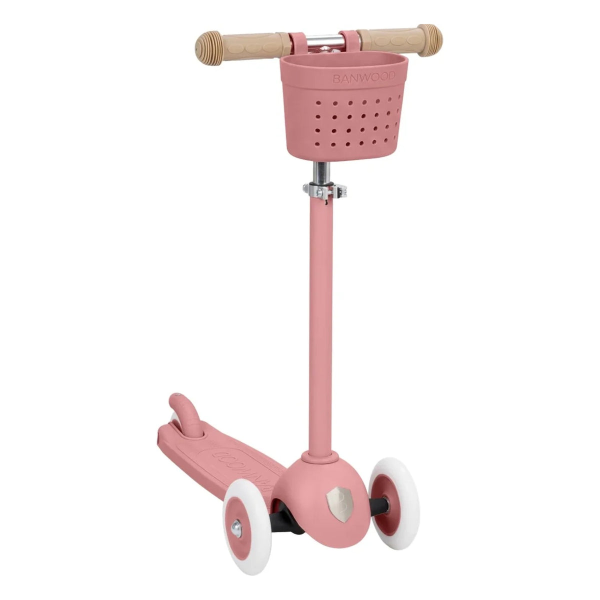 Banwood Eco Scooter Step met Mandje Pin & Ride | Raspberry