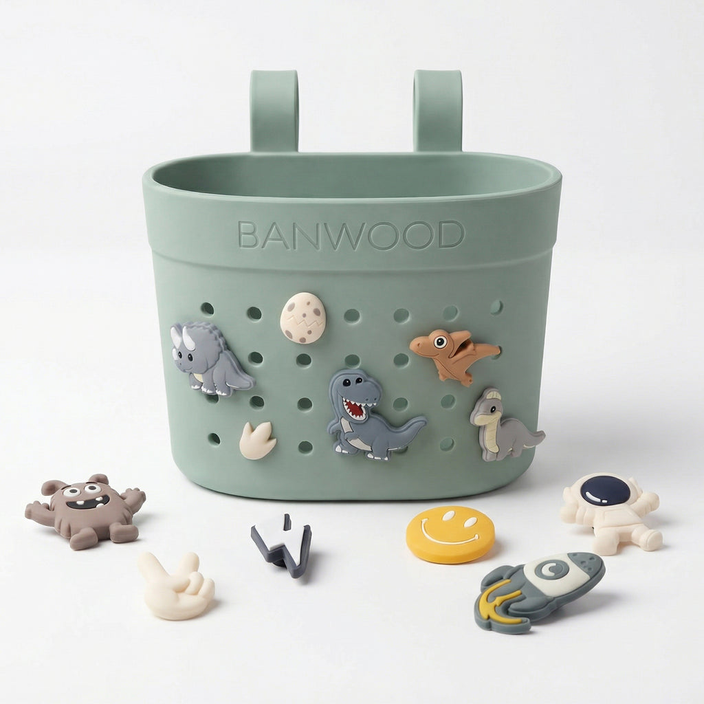 Banwood Fietsmandje Pin & Ride Clay klik je vast op elke Banwood fiets, De Gele Flamingo