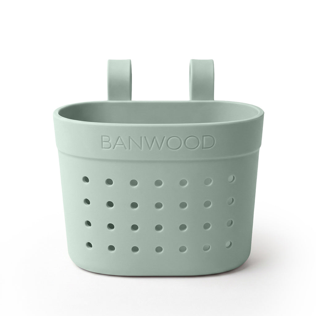 Fietsmandje Pin & Ride Clay van Banwood met ruimte voor een knuffel, De Gele Flamingo