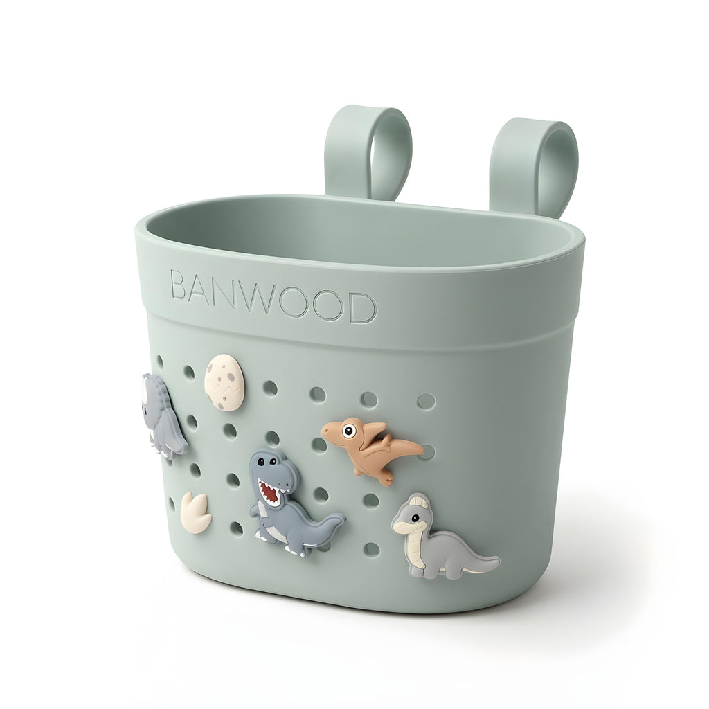 Fietsmandje Pin & Ride Clay van Banwood past op de meeste merken, De Gele Flamingo