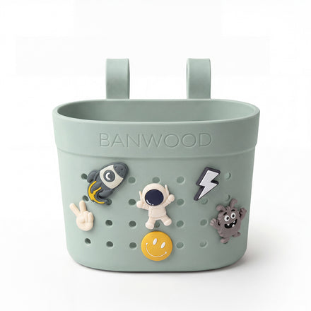 Banwood Fietsmandje Pin & Ride Clay, accessoire voor jonge ontdekkers, De Gele Flamingo